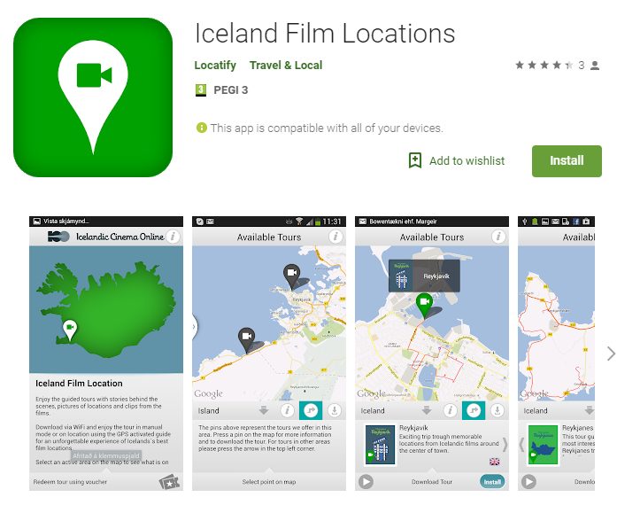 Iceland Film Locations Travel App