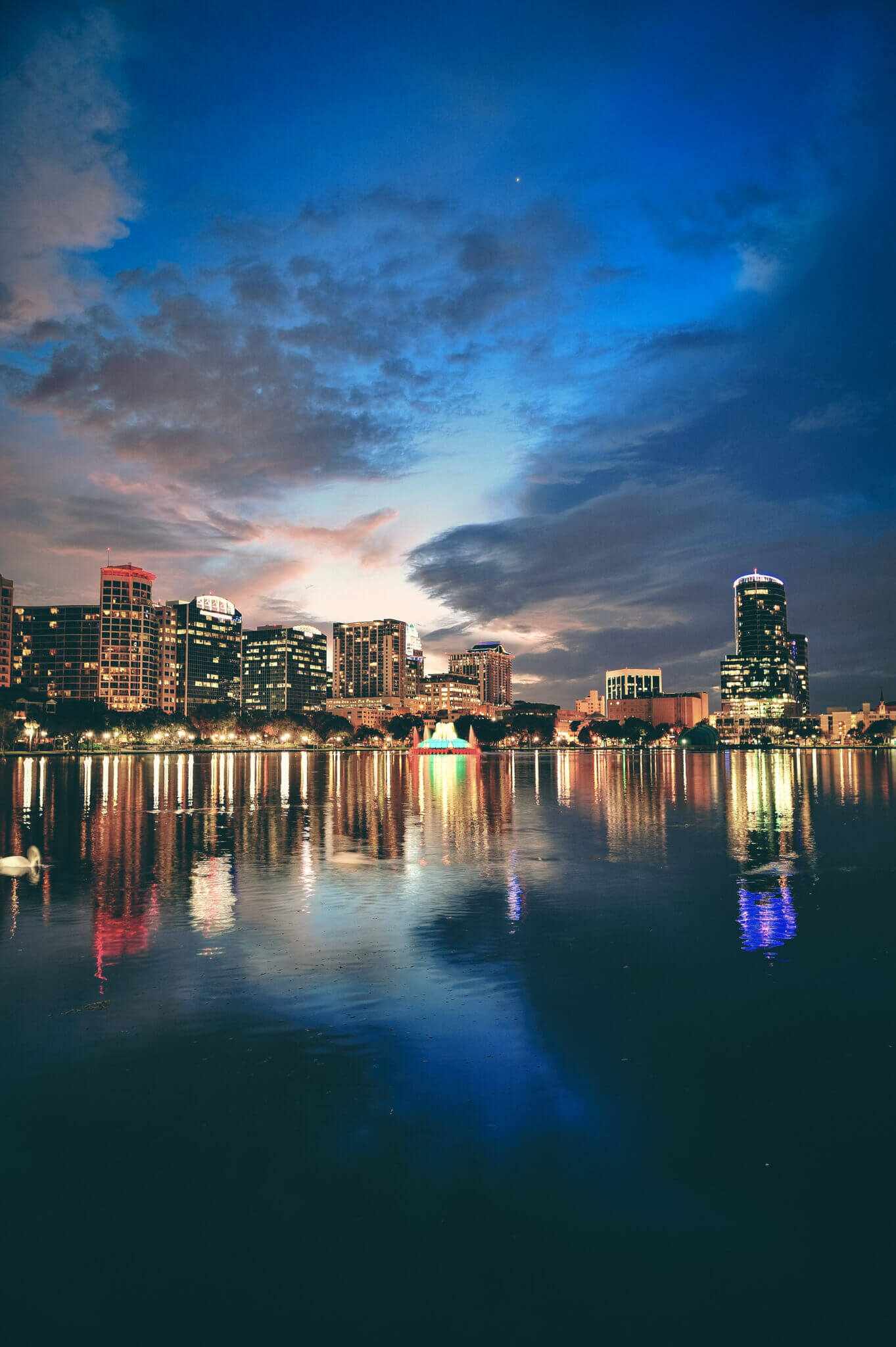 Orlando downtown dusk