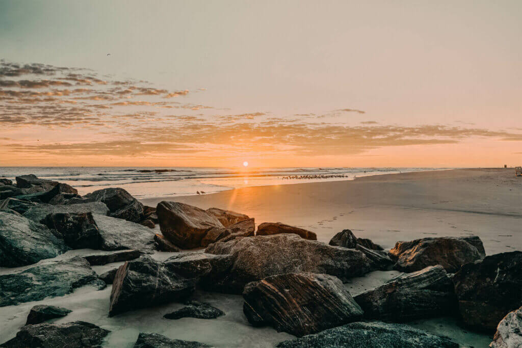 Ponce Inlet at New Smyrna Beach in Florida in the Winter