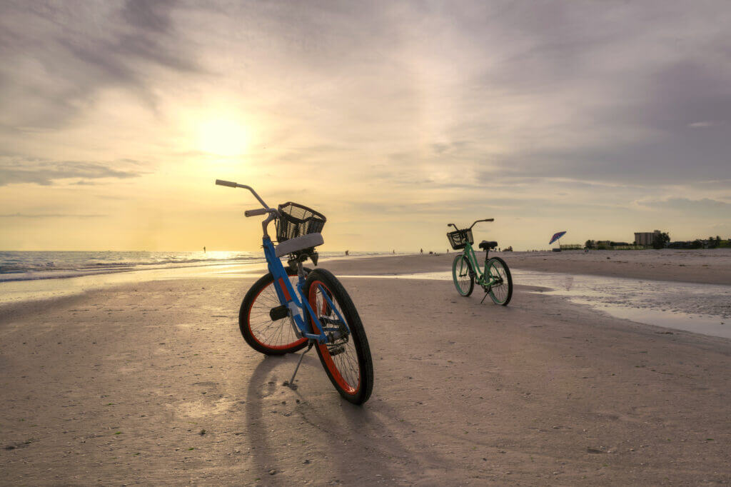 Cycling on Siesta Keys Beach