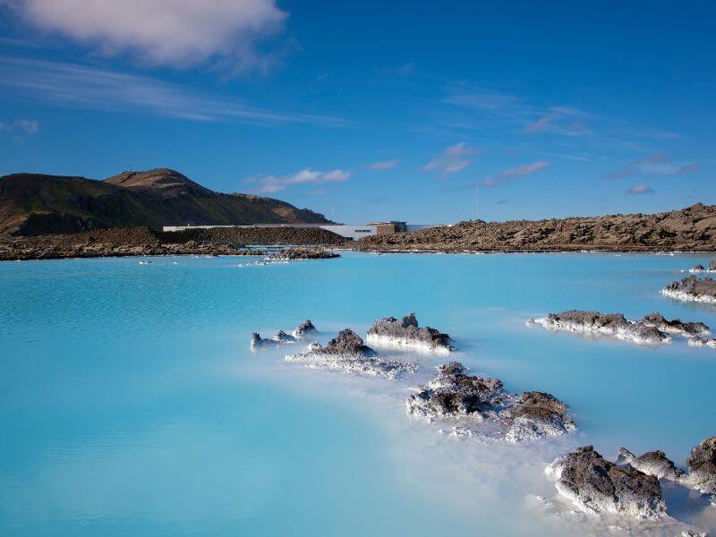 view of the blue water at the blue lagoon