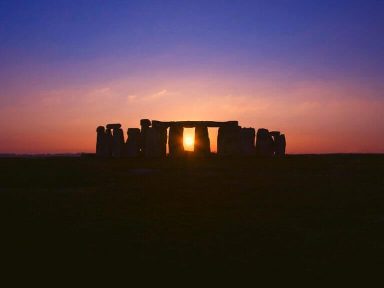 Sunset at stonehenge